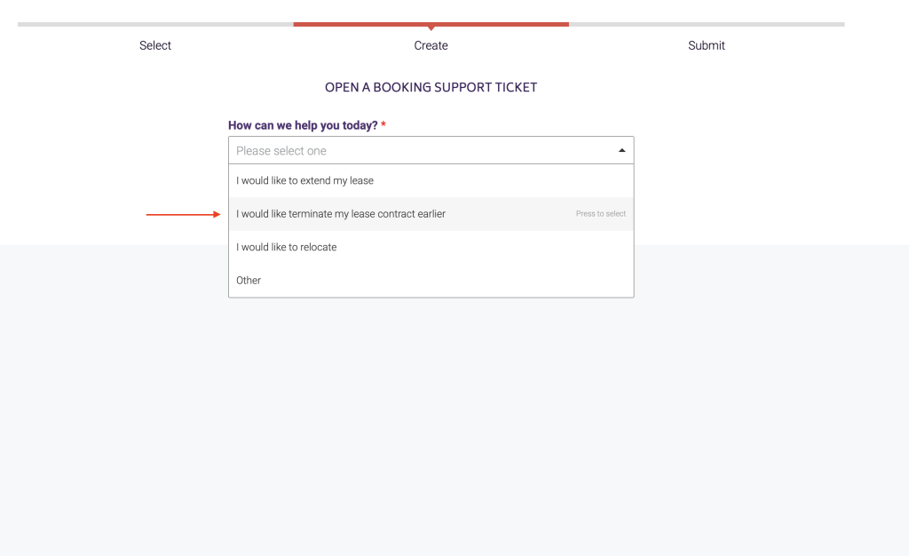 lease termination support