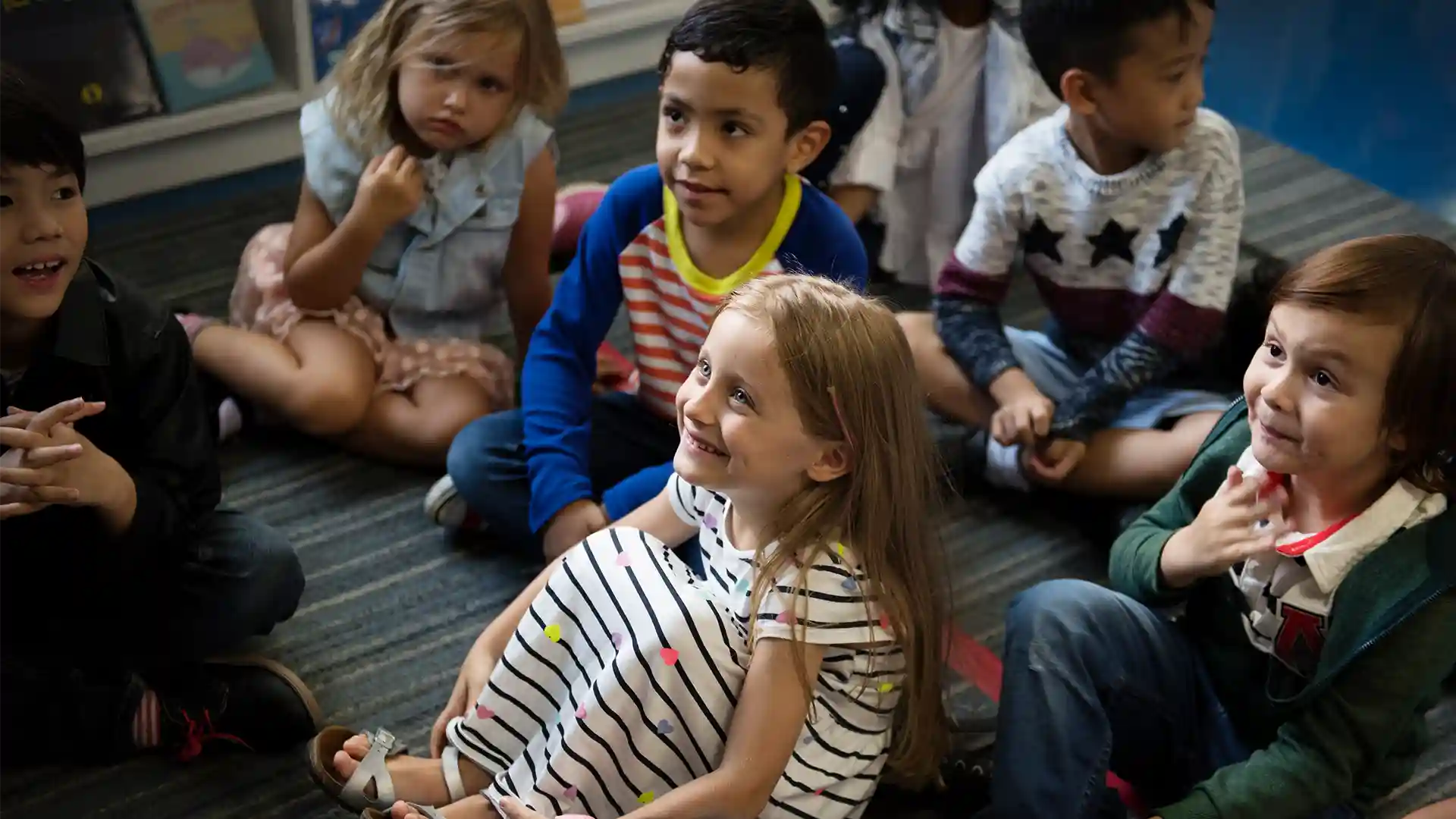 kids with multi cultural background in a Kita in Berlin